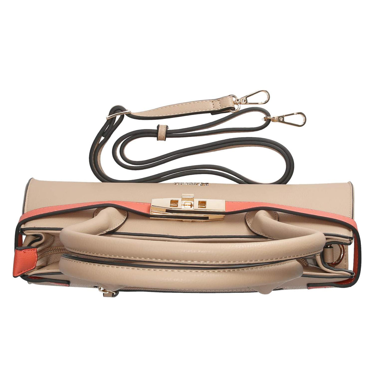 Schultertasche Beige