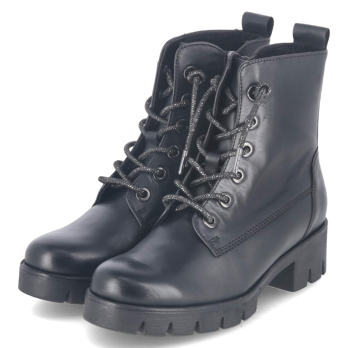 Schnürstiefeletten Schwarz