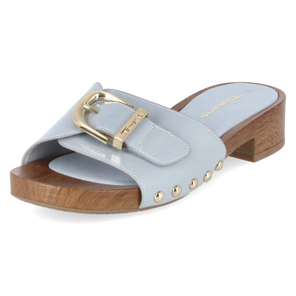 Open Toe Clogs Blau