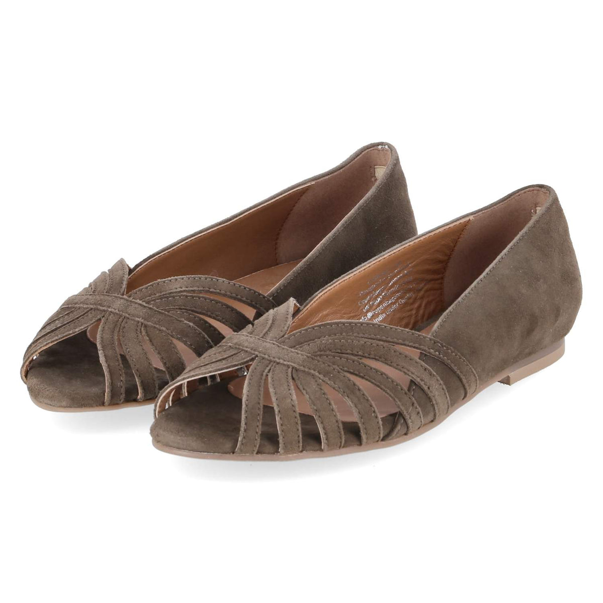 Peep Toe Ballerinas PASSIONATE Grün