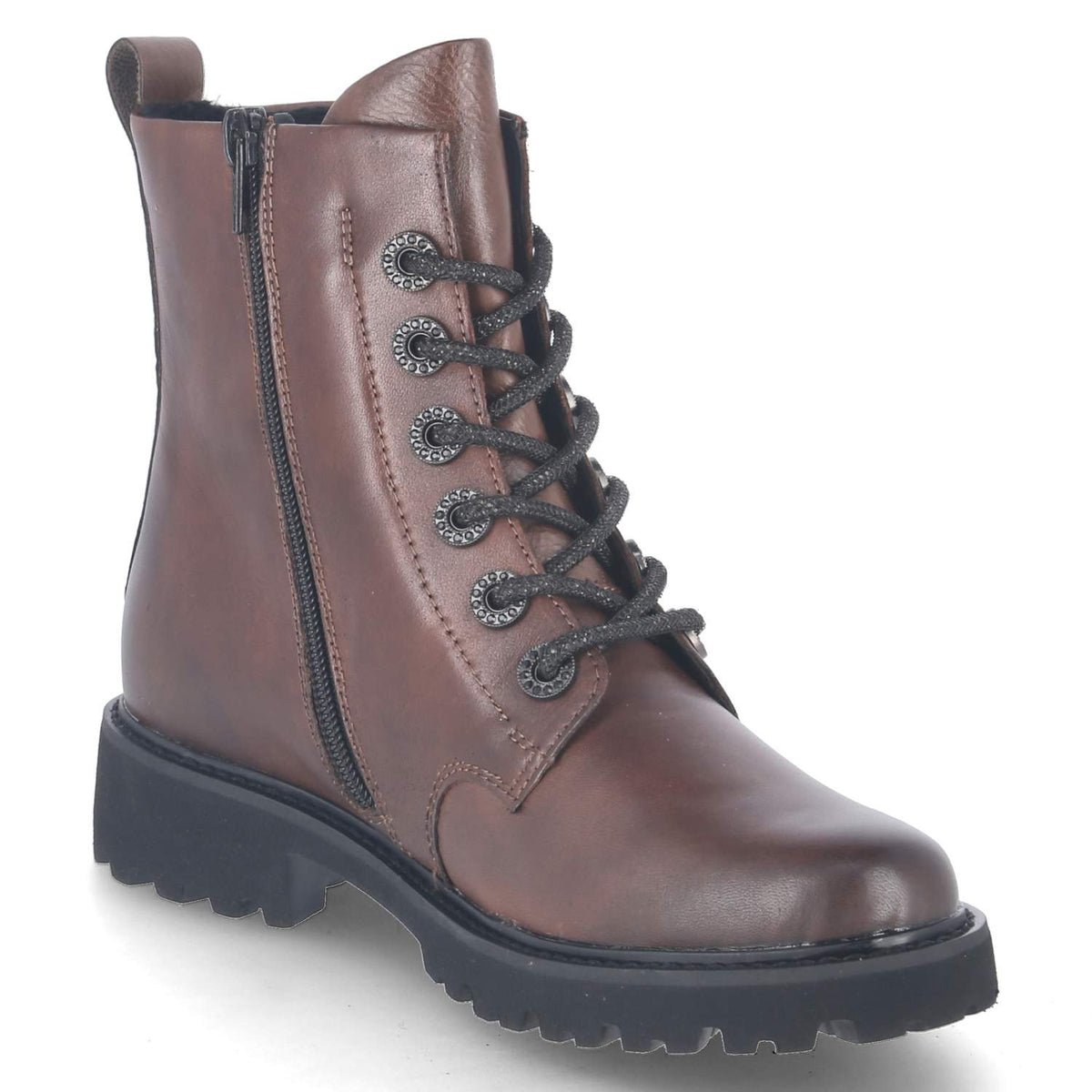 Schnürstiefeletten Braun