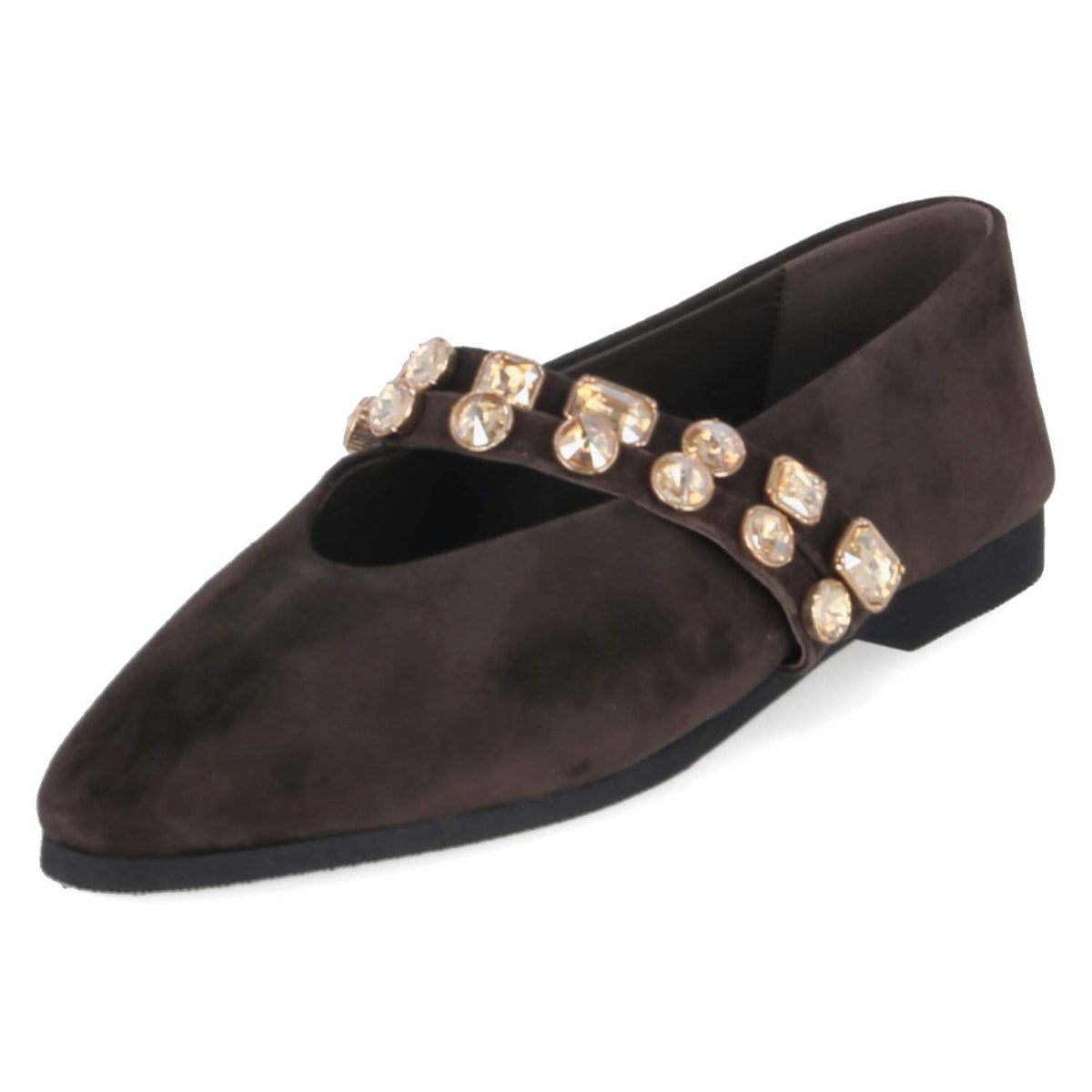 Spangenballerinas Braun