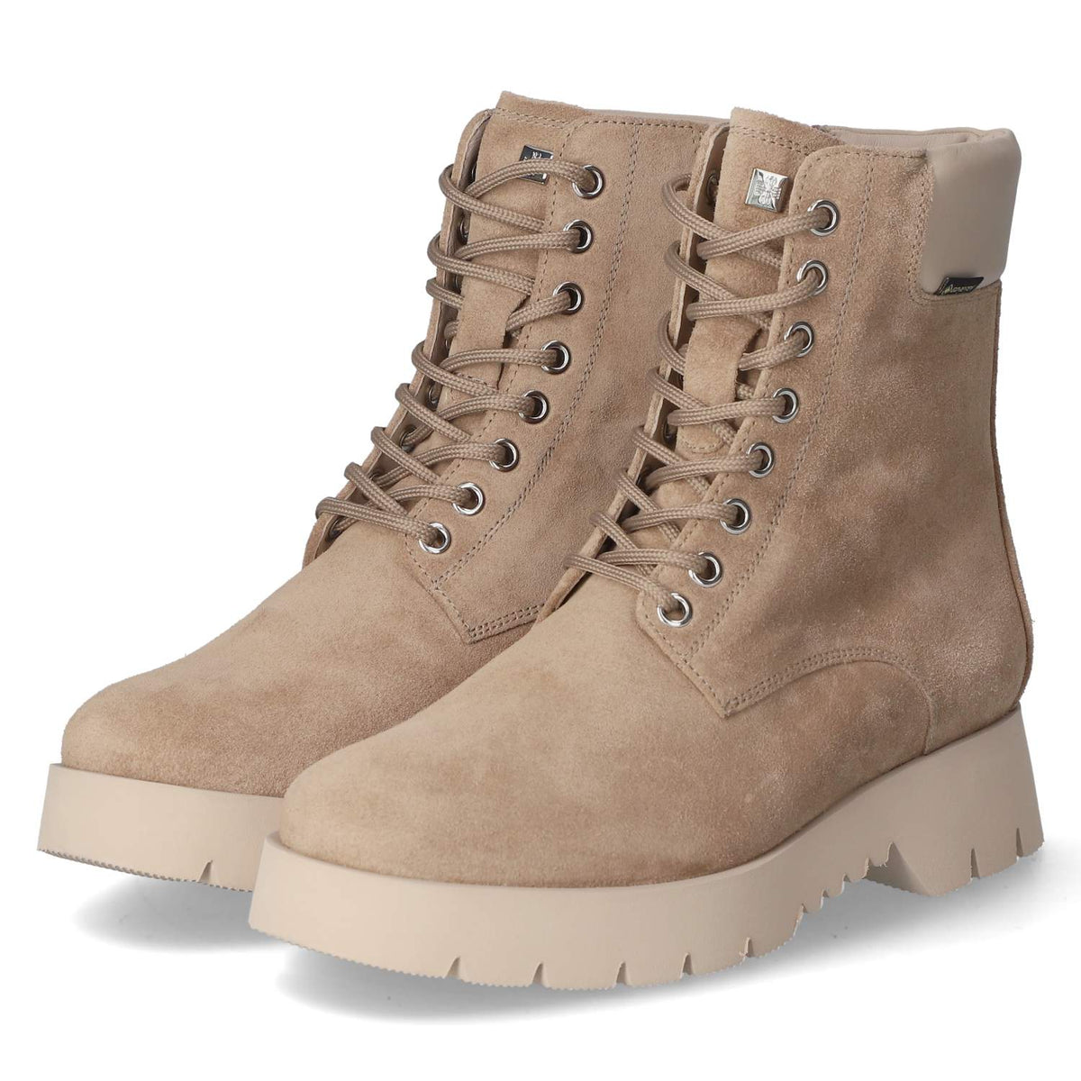 Winterschnürstiefeletten Beige