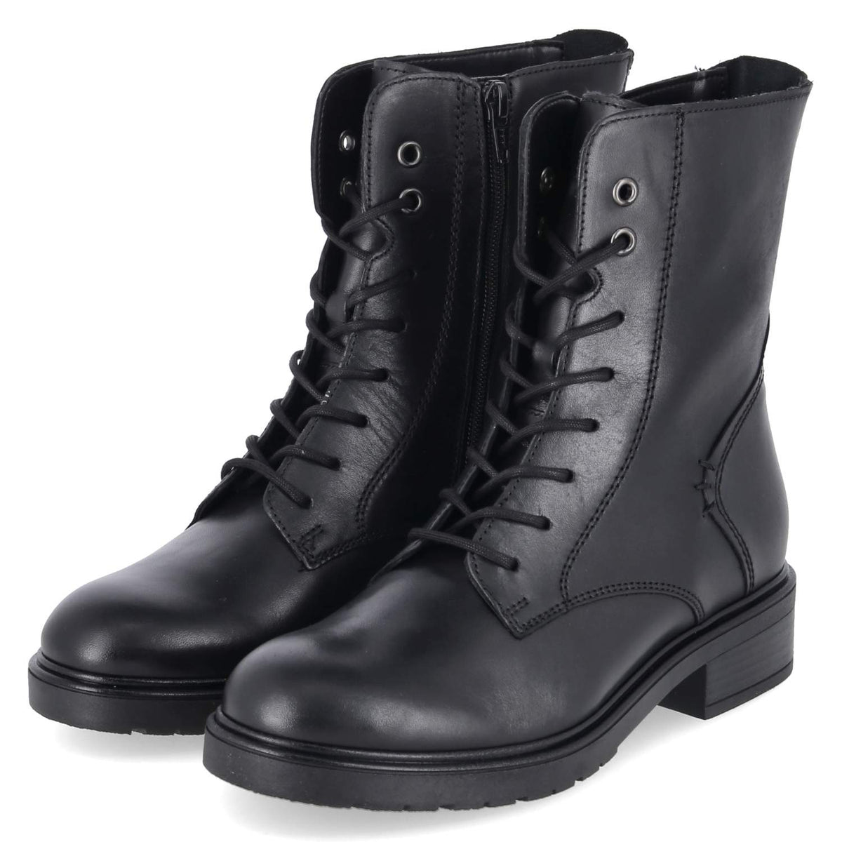Schnüstiefeletten Schwarz