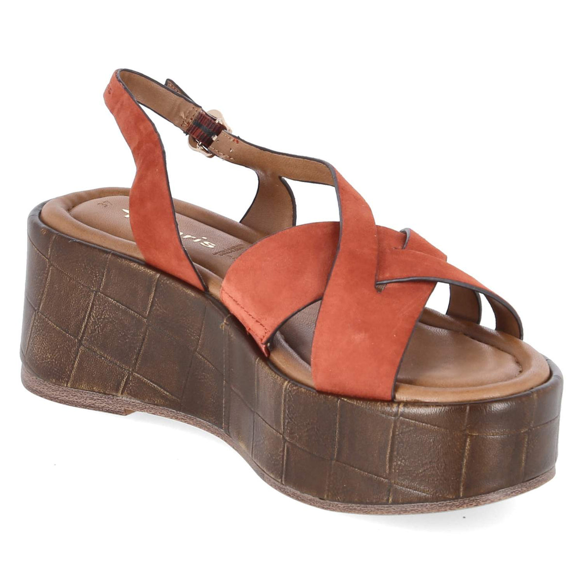 Plateausandalen Rot