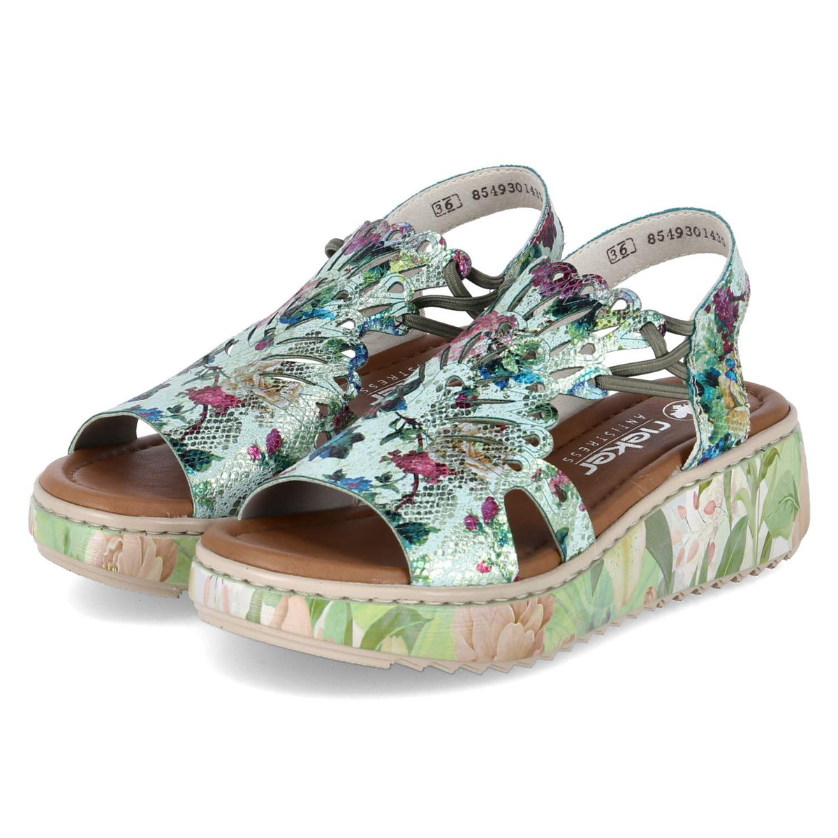 Plateau-Sandalen Grün