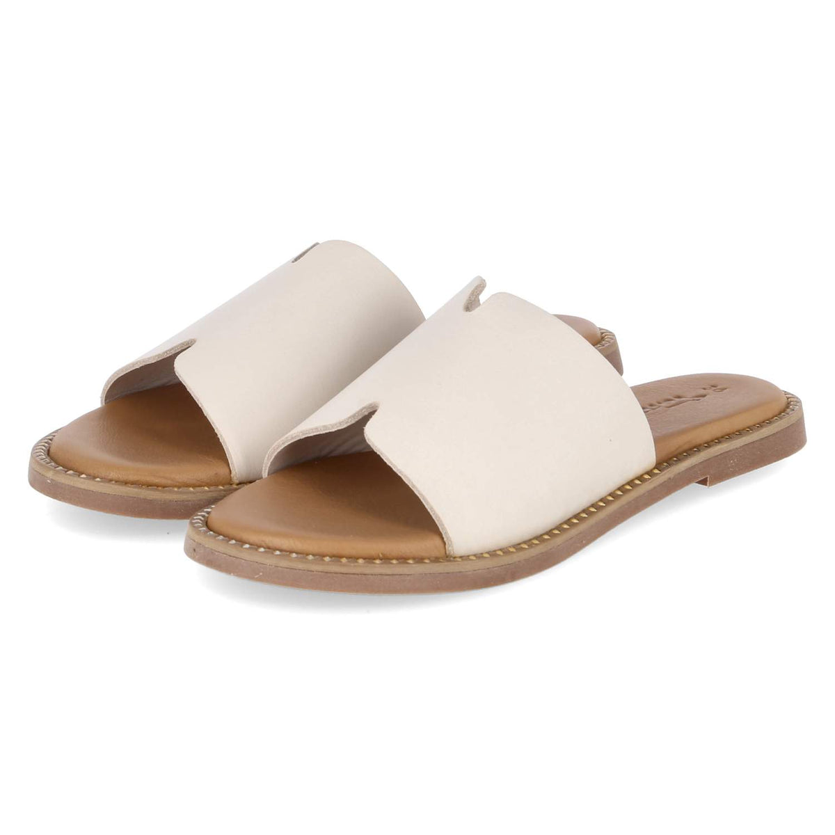 Pantoletten Beige
