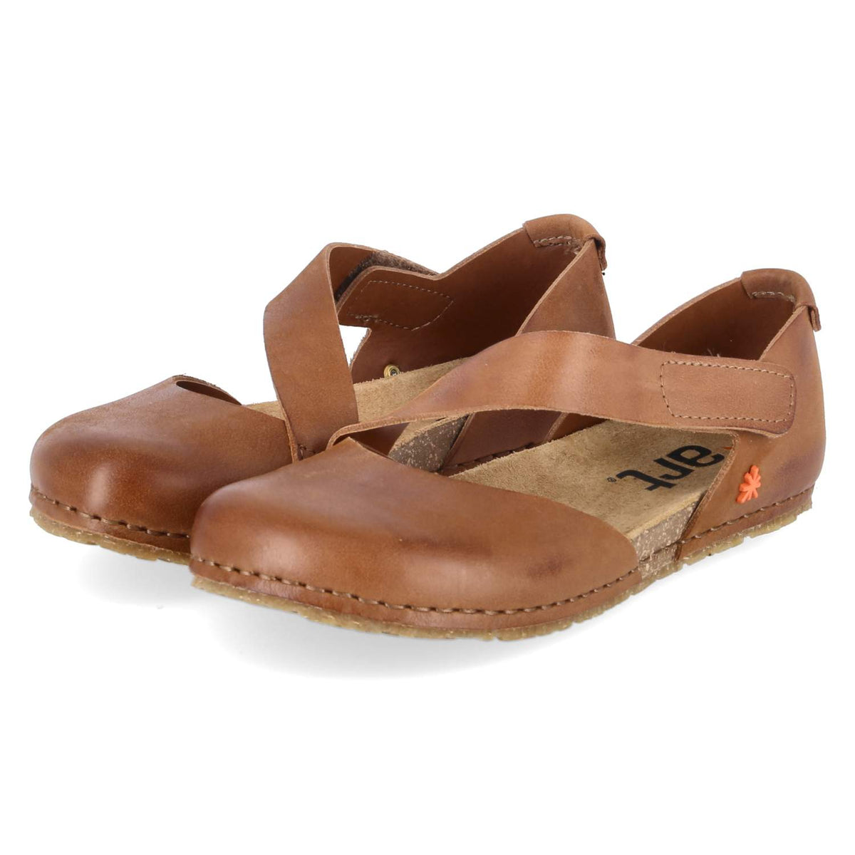 Spangenballerinas CRETA Braun