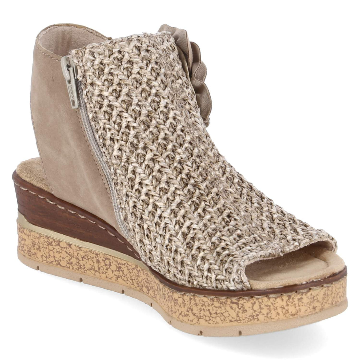 Schaftsandaletten Beige