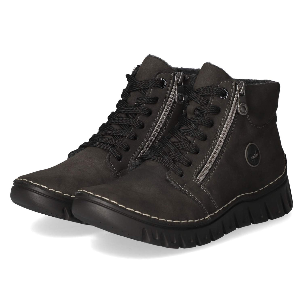Schnürstiefeletten Grau