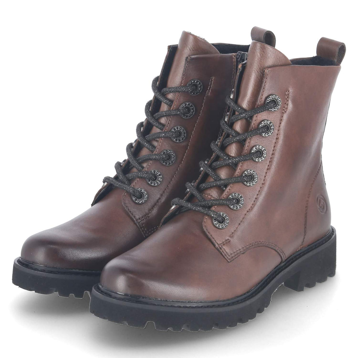 Schnürstiefeletten Braun