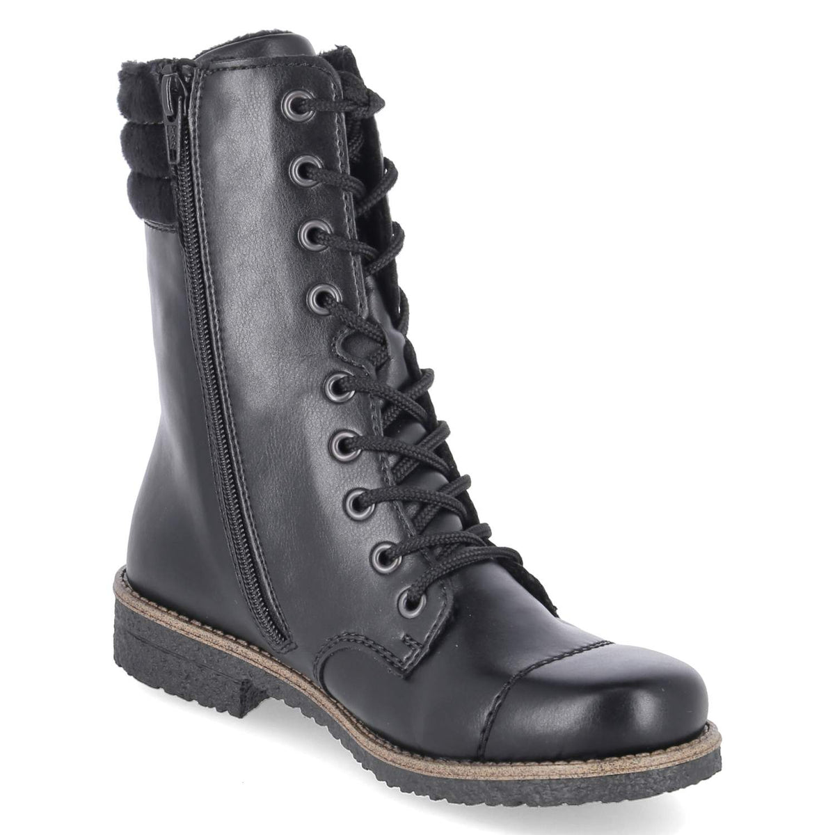 Schnürstiefeletten Schwarz