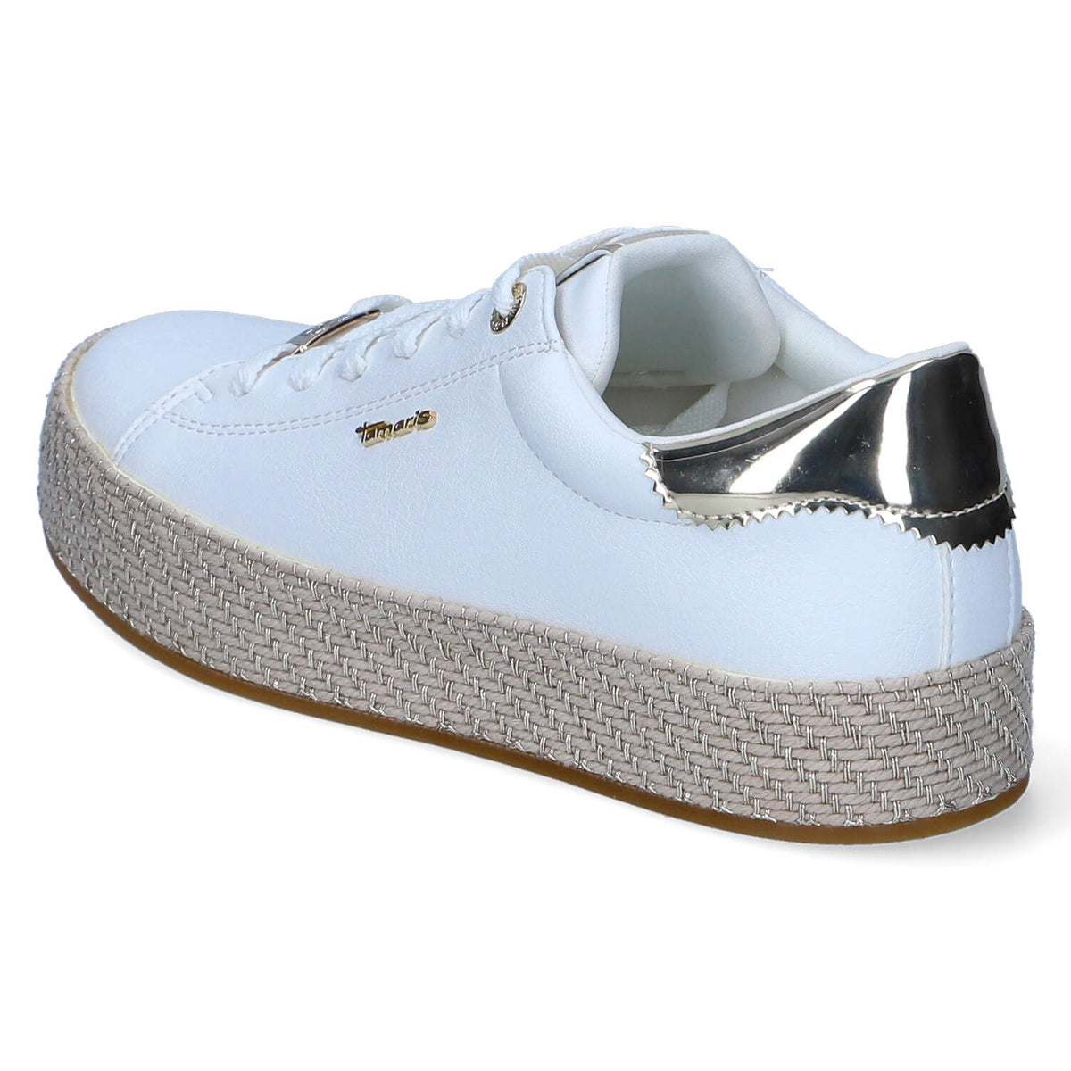 Espadrille-Sneaker Weiß