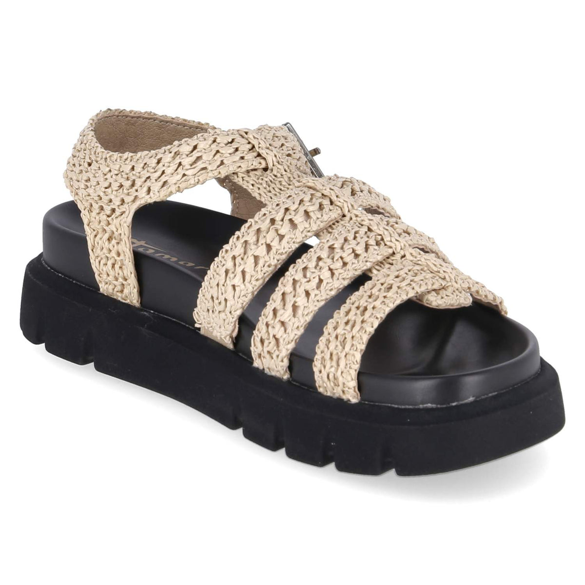 Plateau-Sandalen Beige