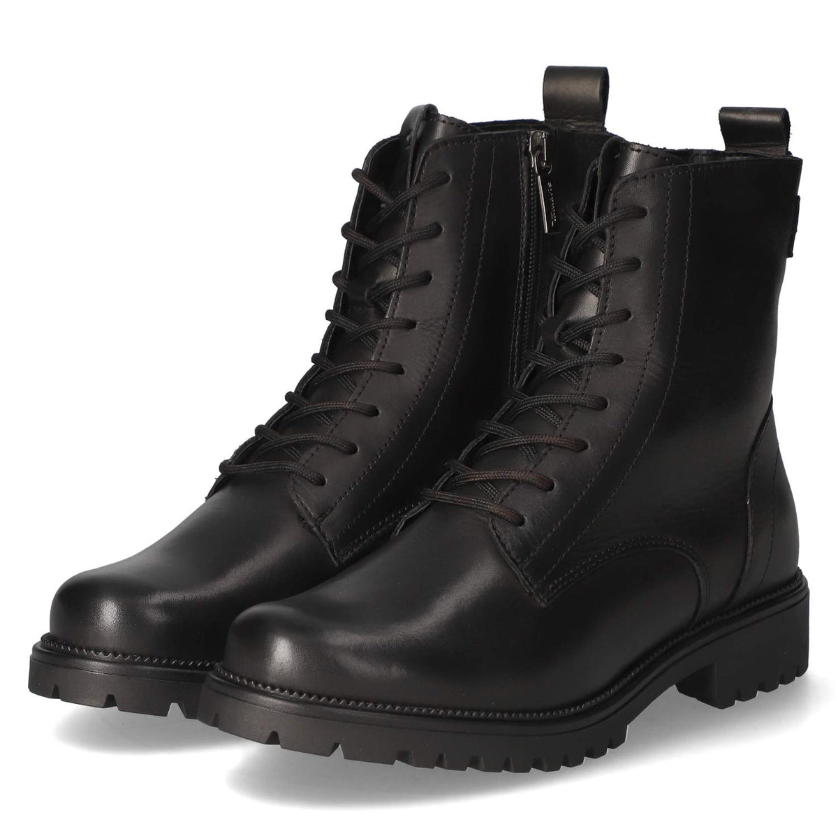 Schnürstiefeletten Schwarz