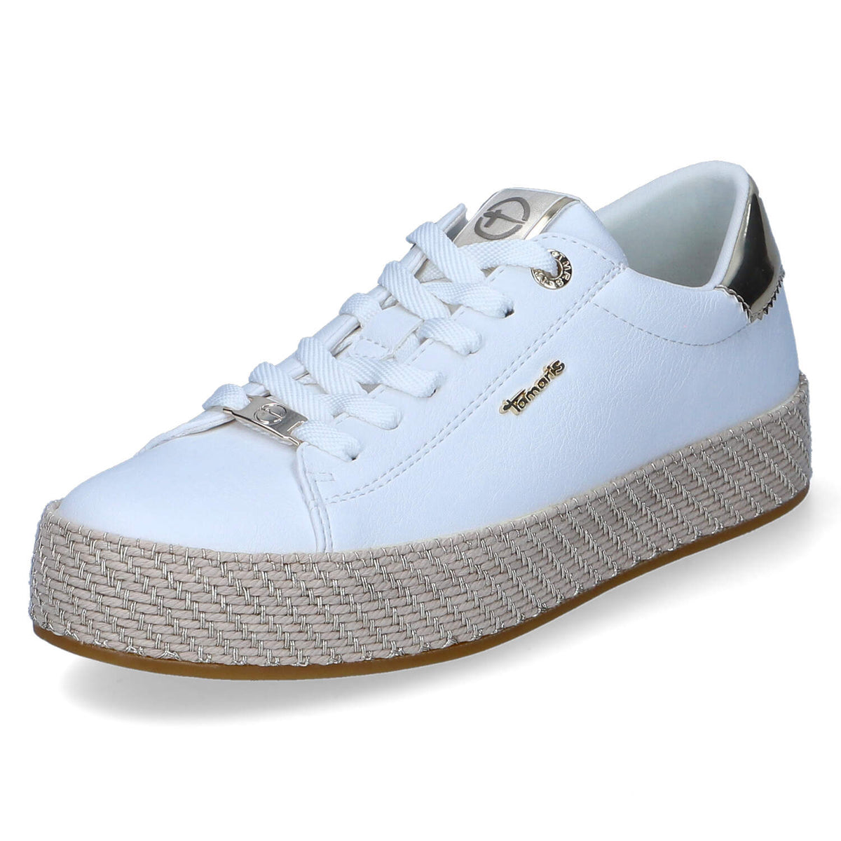 Espadrille-Sneaker Weiß