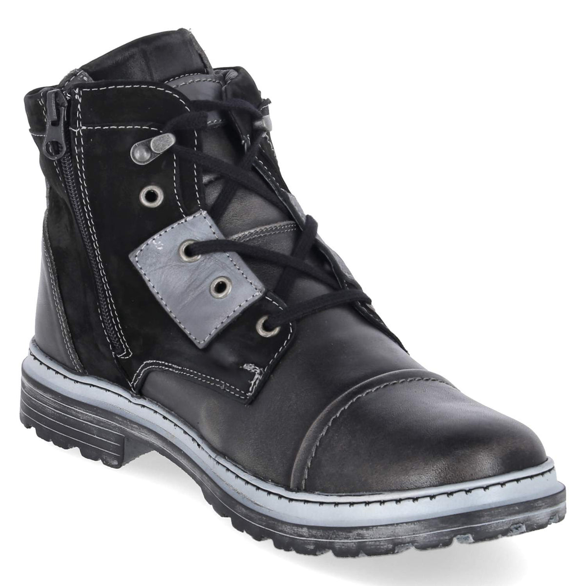Schnürboots Grau