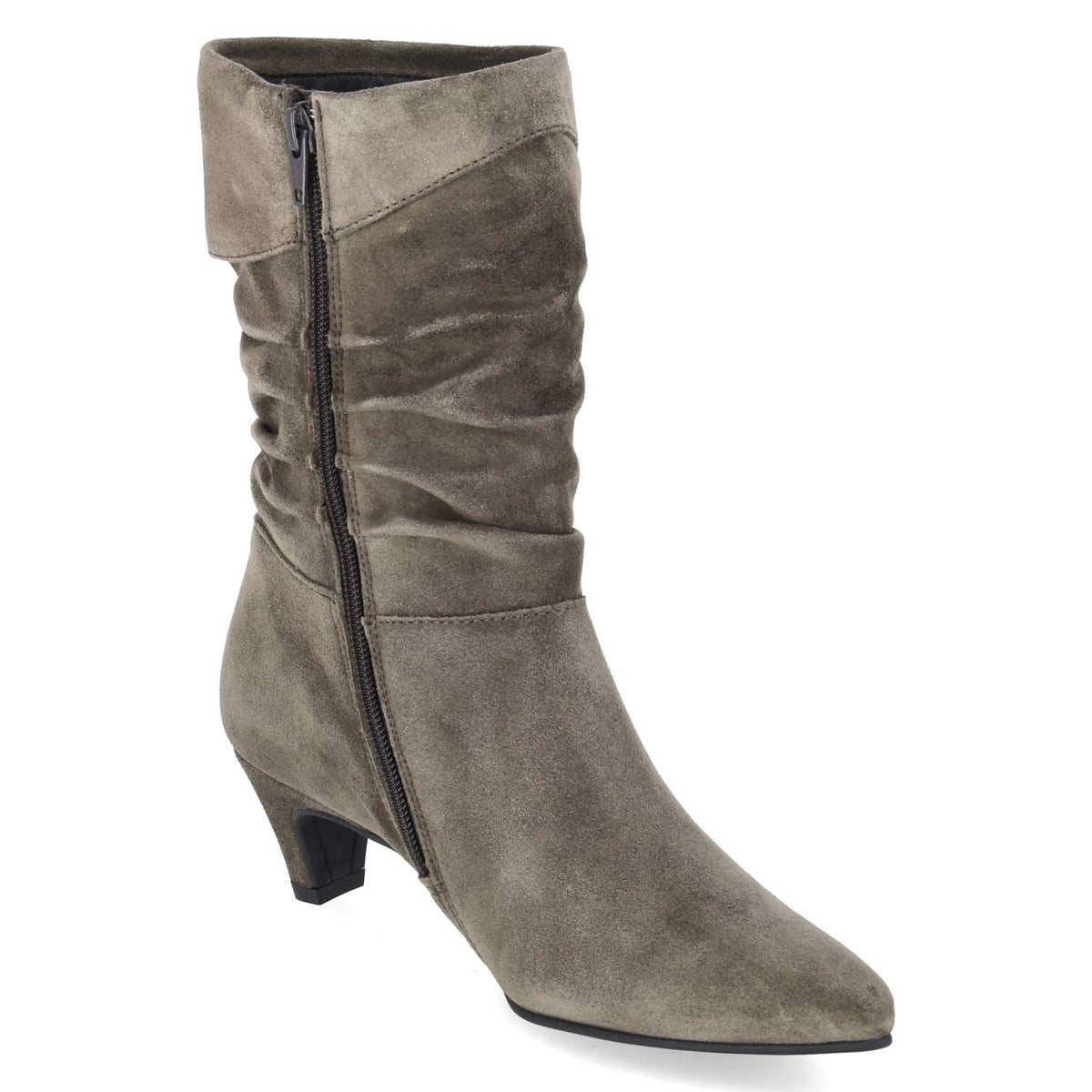 Slouchy Boots Grün