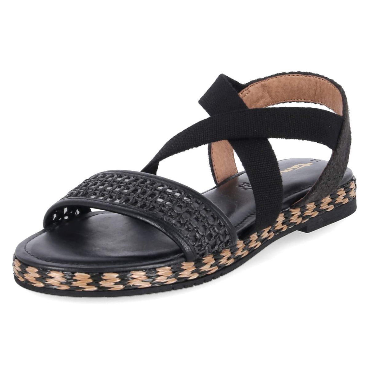 Espadrille-Sandalen Schwarz