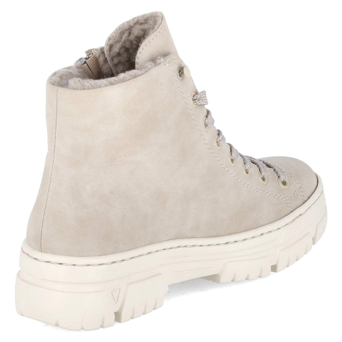 Schnürstiefeletten Beige