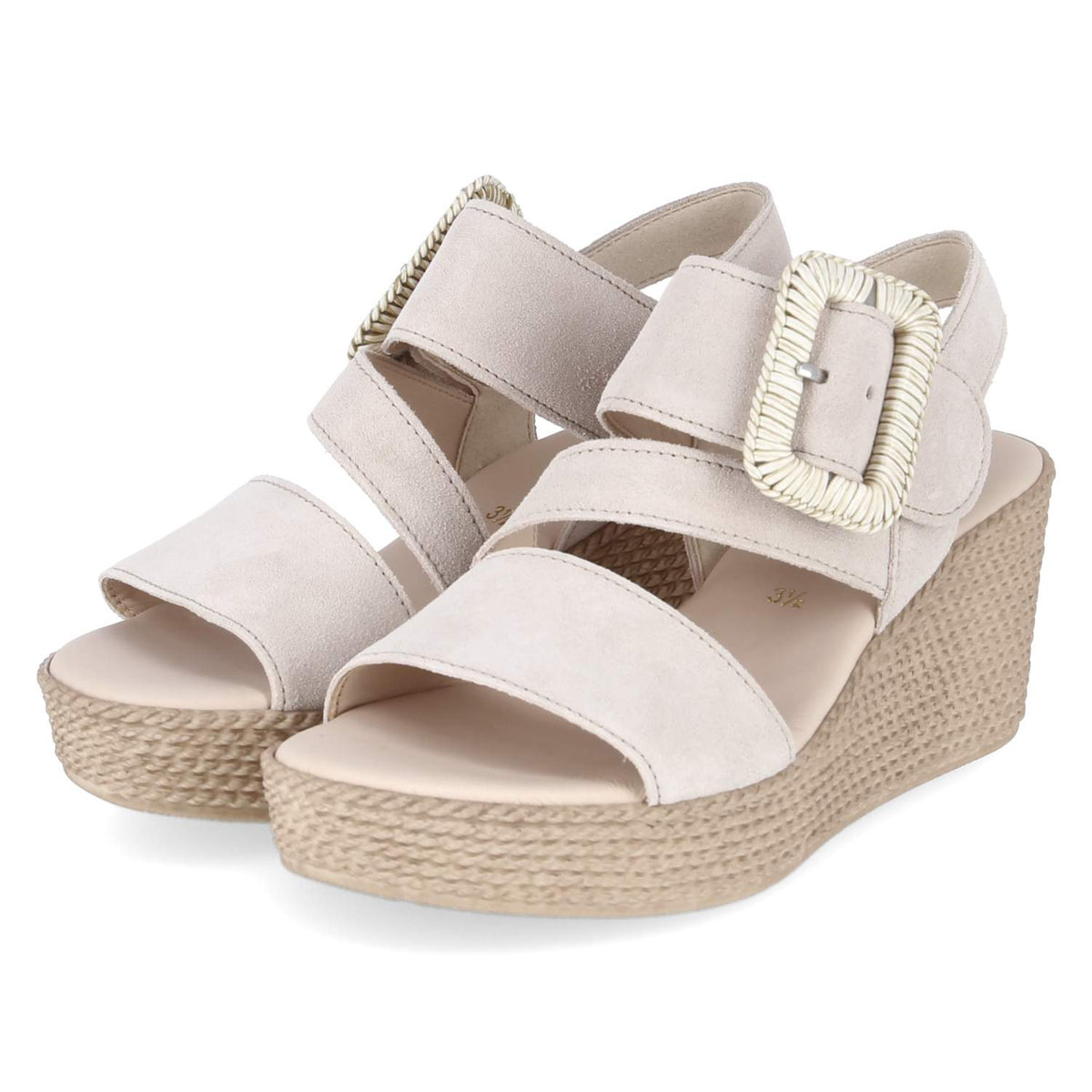 Espadrille-Sandaletten Beige