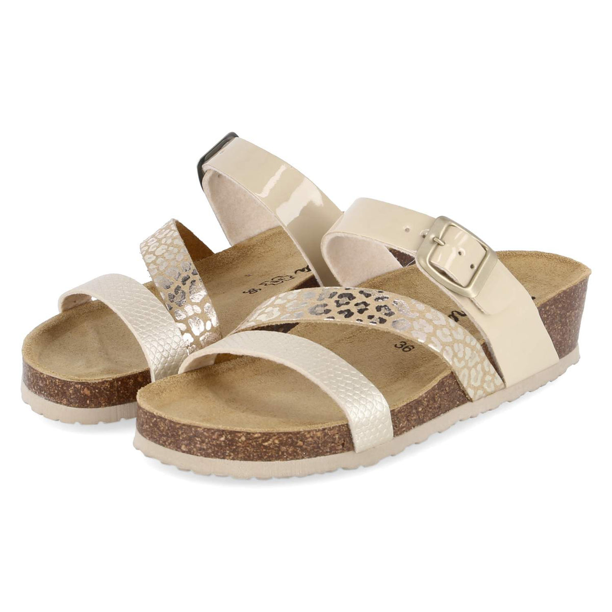 Pantoletten Beige
