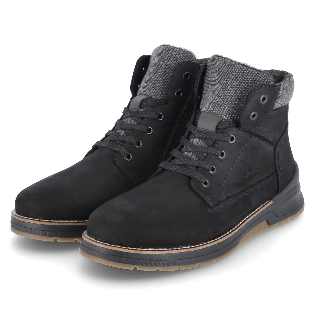 Schnürstiefeletten Schwarz