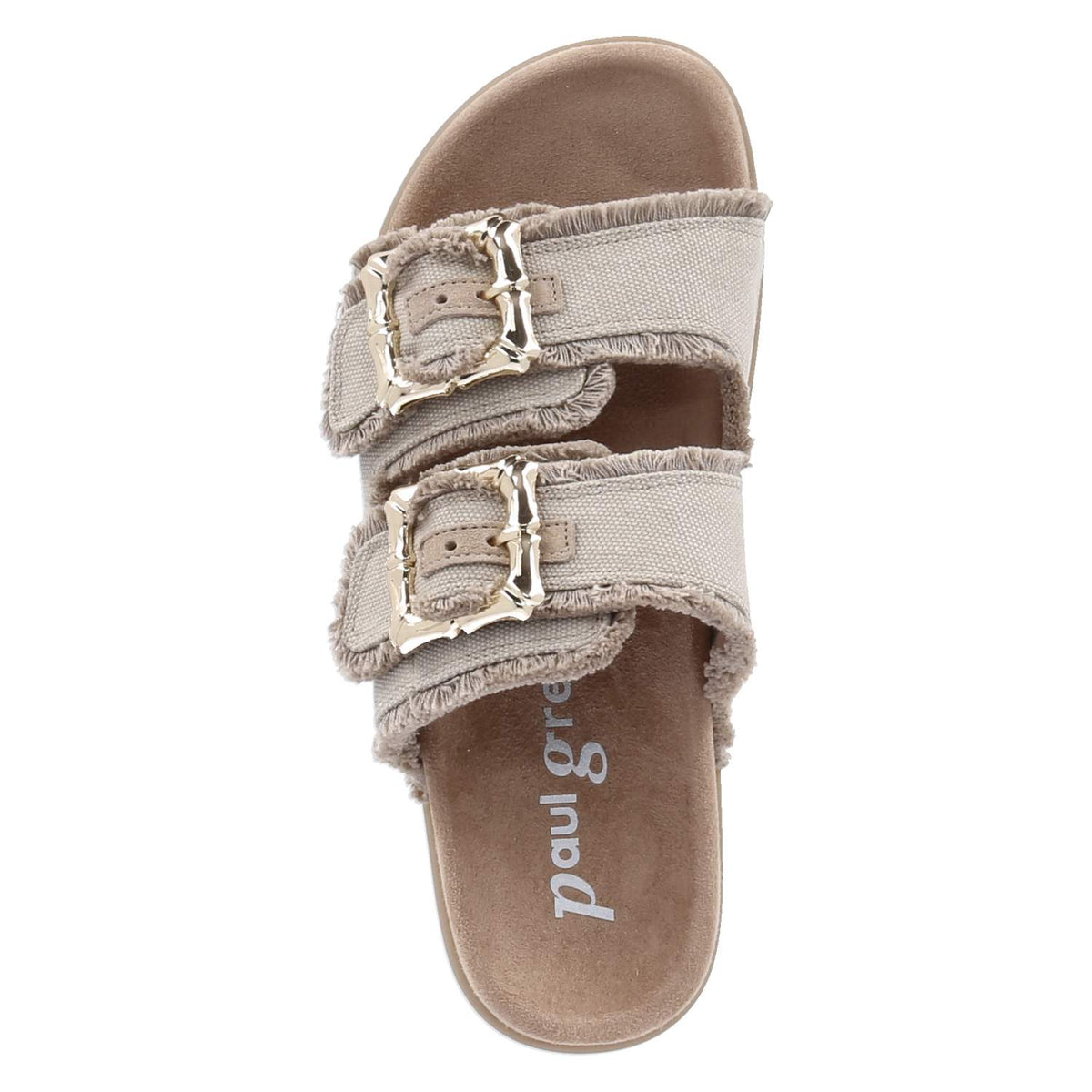 Plateaupantoletten Taupe