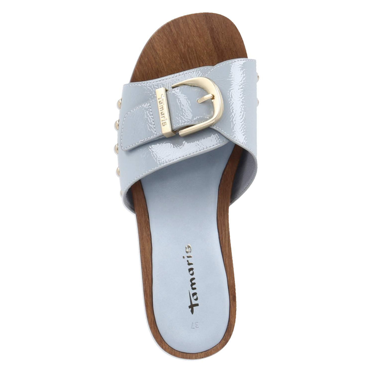 Open Toe Clogs Blau