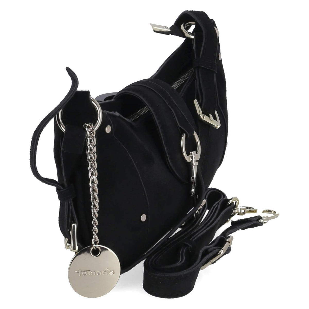 Baguette Bag MARINA SUEDE Schwarz