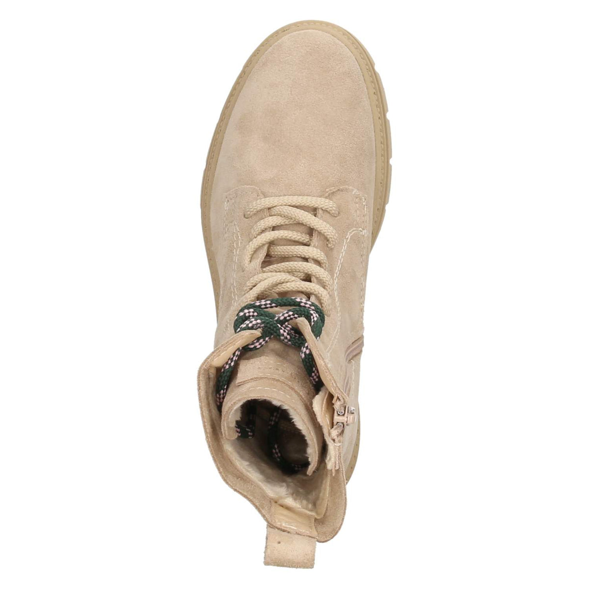Schnürstiefeletten Beige