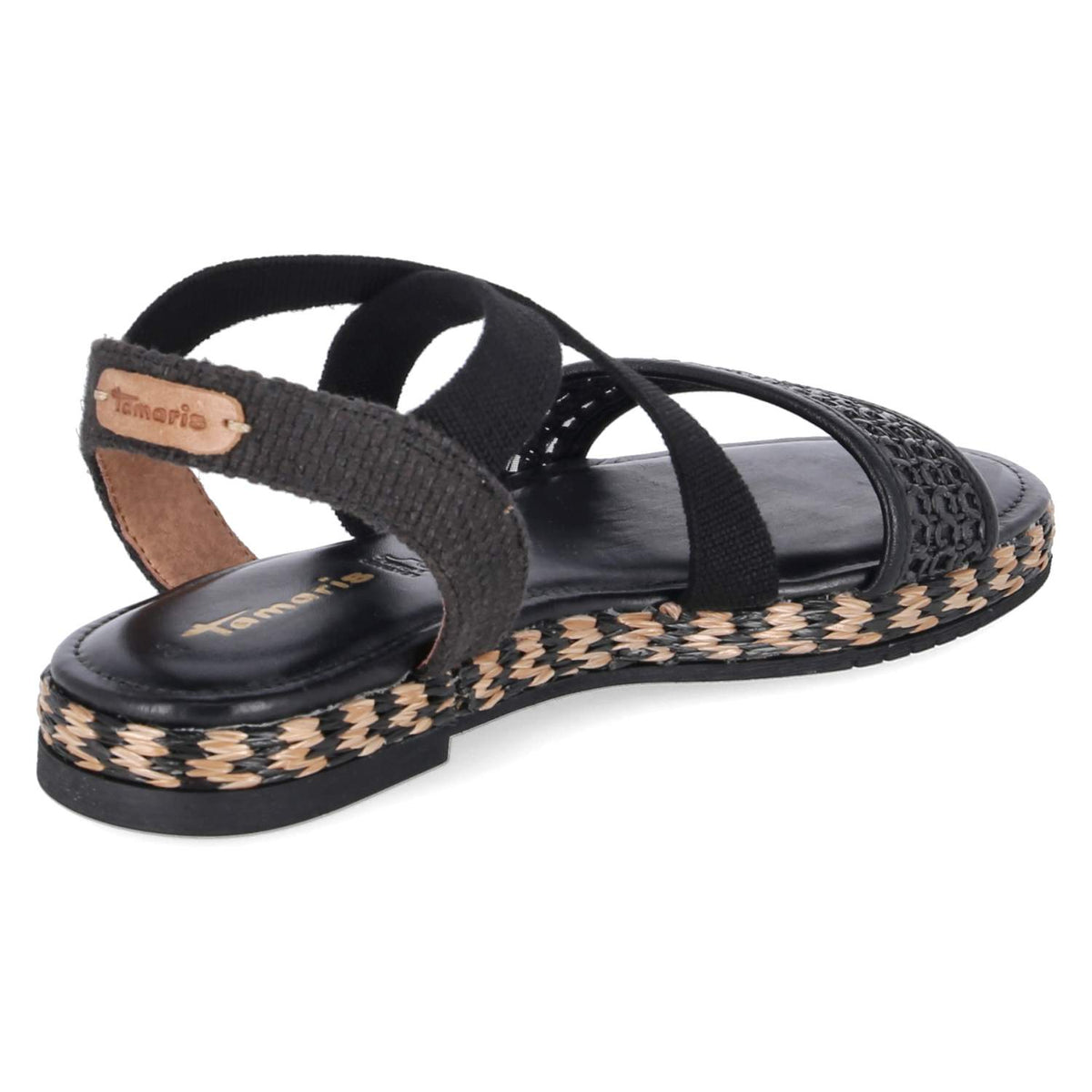 Espadrille-Sandalen Schwarz