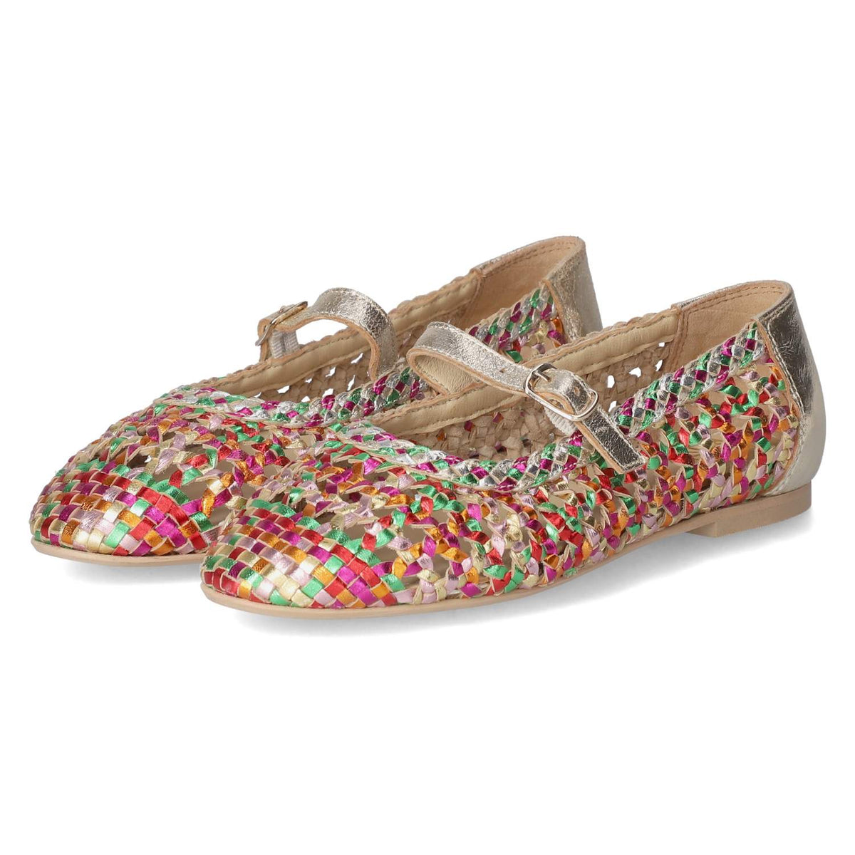 Spangenballerinas Mehrfarbig