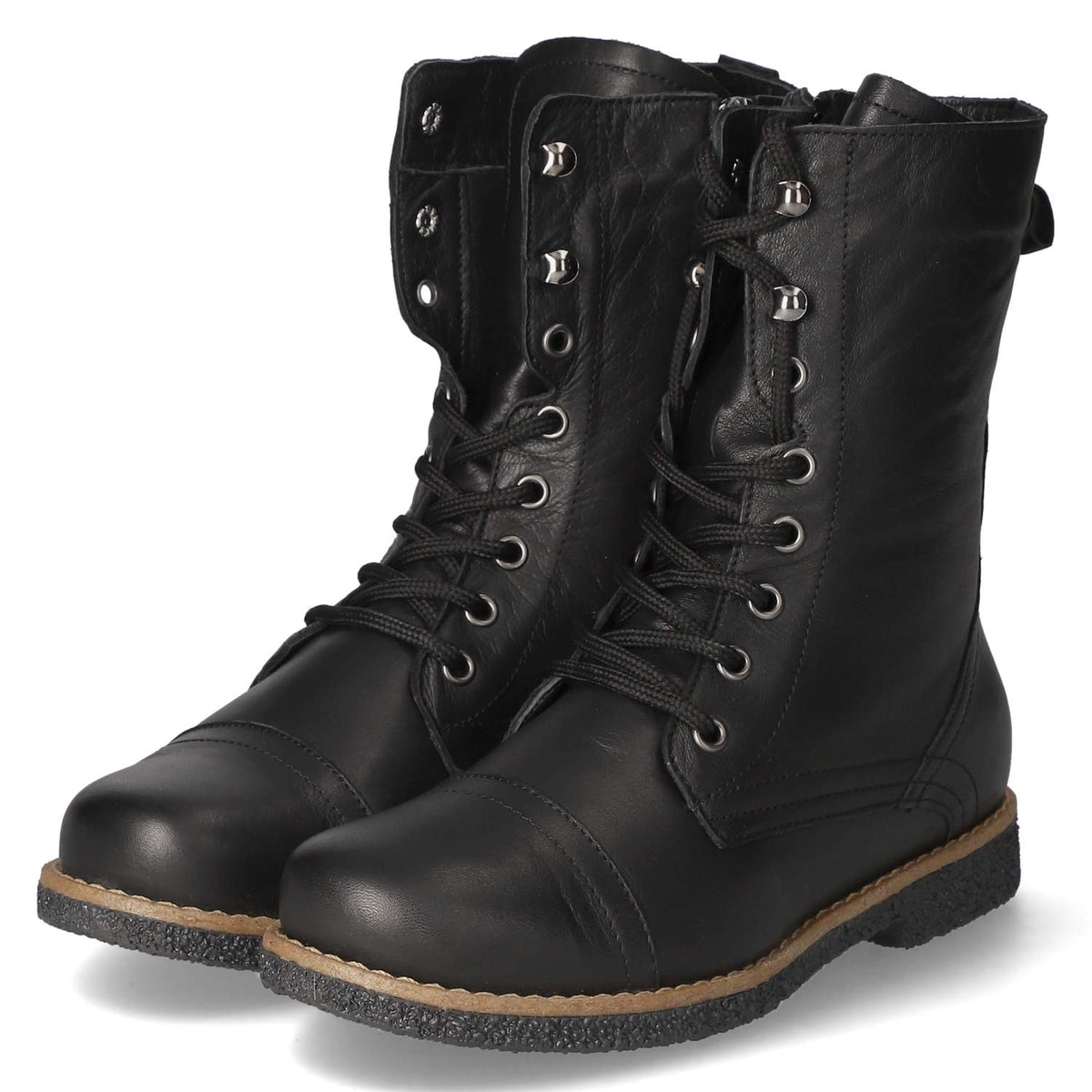 Schnürstiefeletten Schwarz