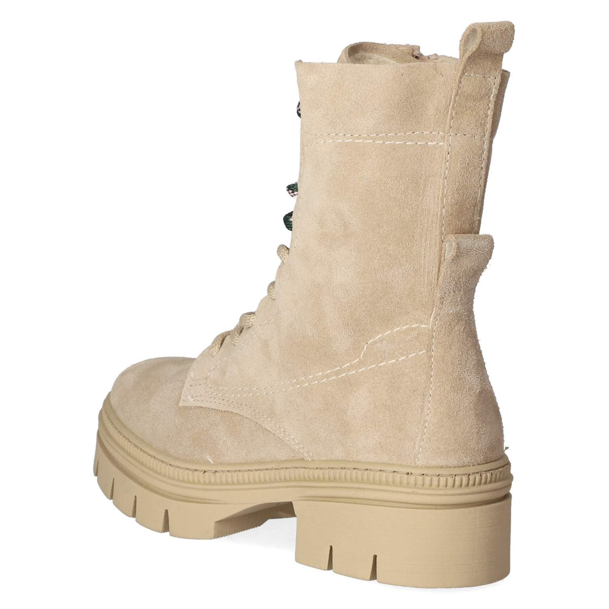 Schnürstiefeletten Beige