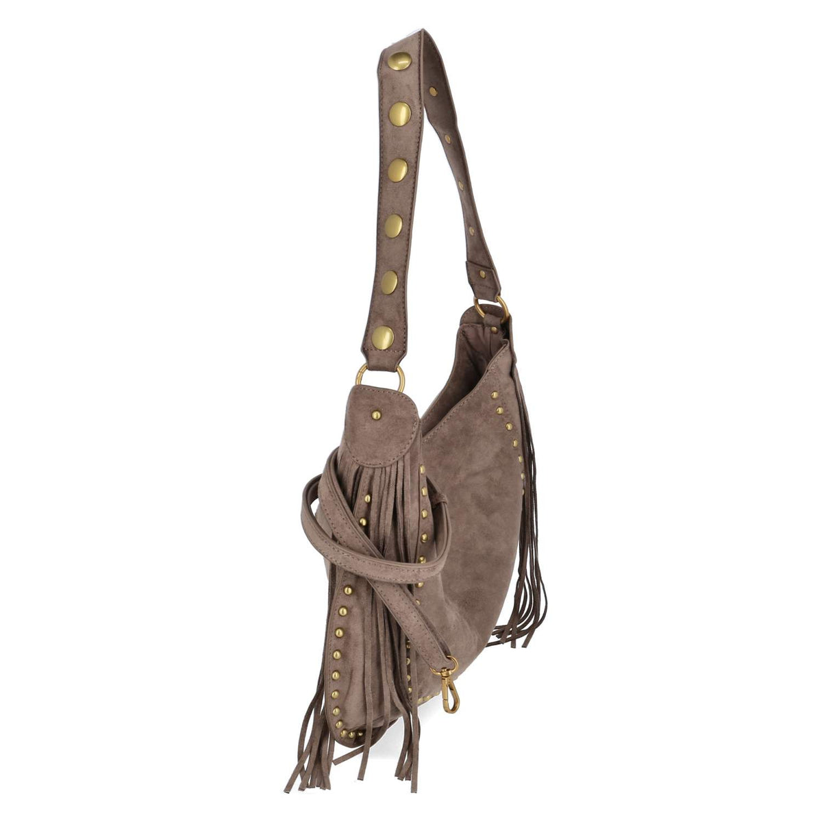 Schultertasche Taupe