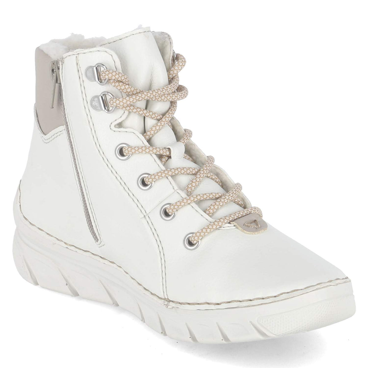 Schnürstiefeletten Weiß