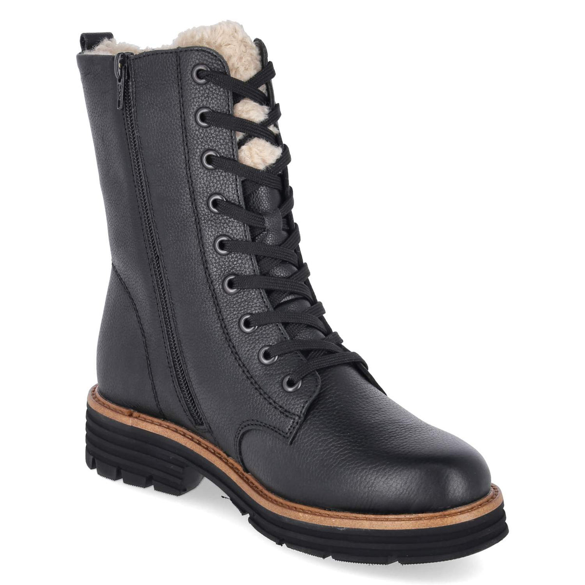 Schnürstiefeletten Schwarz