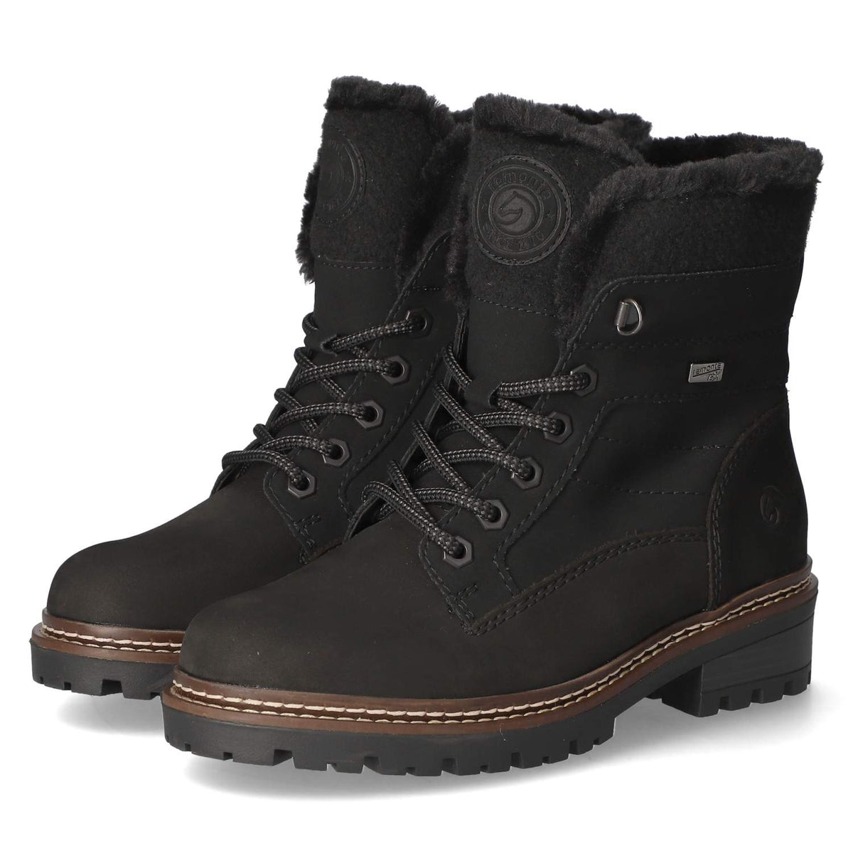 Schnürstiefeletten Schwarz