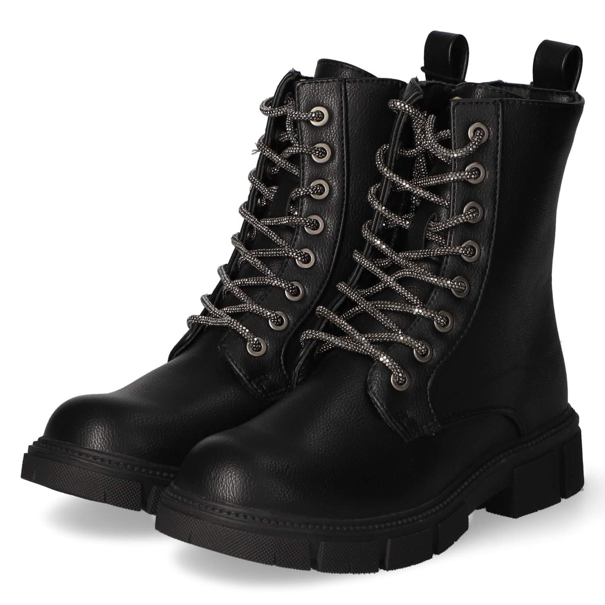 Schnürboots Schwarz