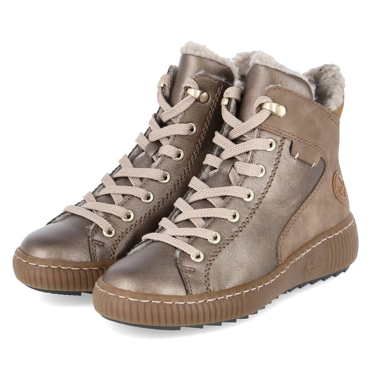 Schnürstiefeletten Bronze