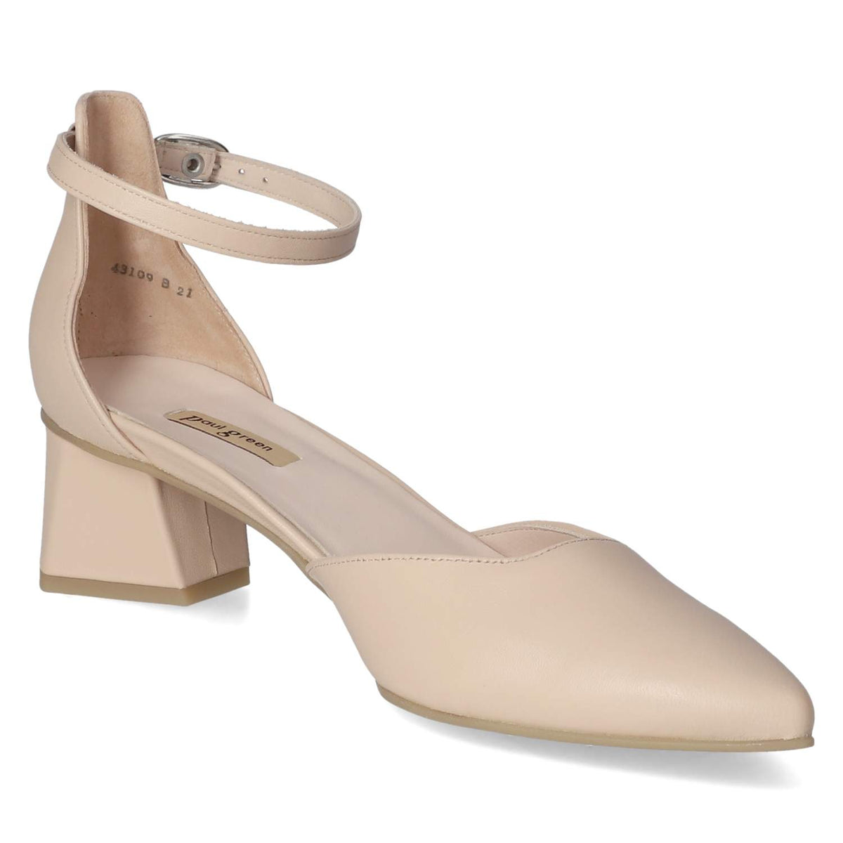 Riemchenpumps Beige