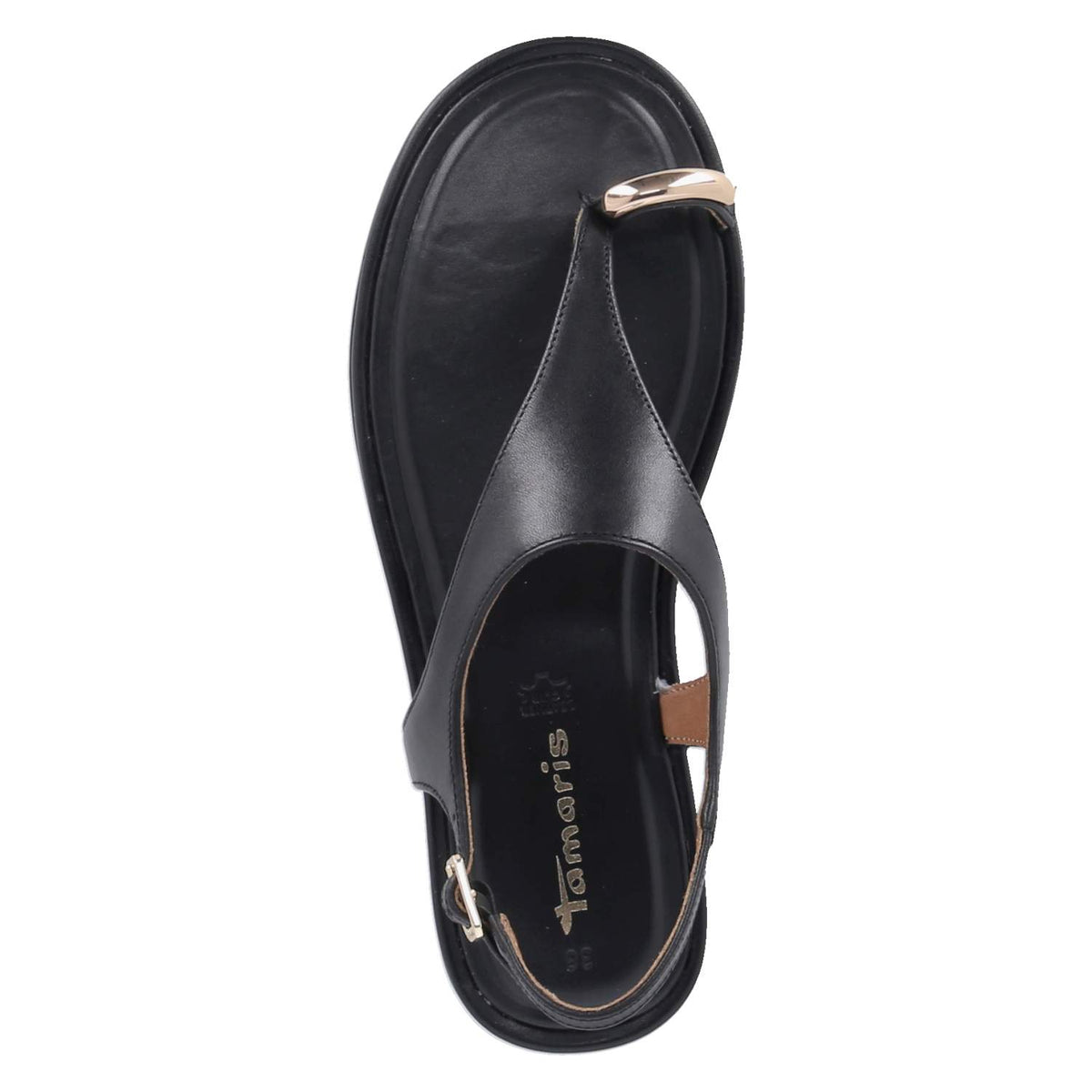 Zehentrenner-Sandalen Schwarz