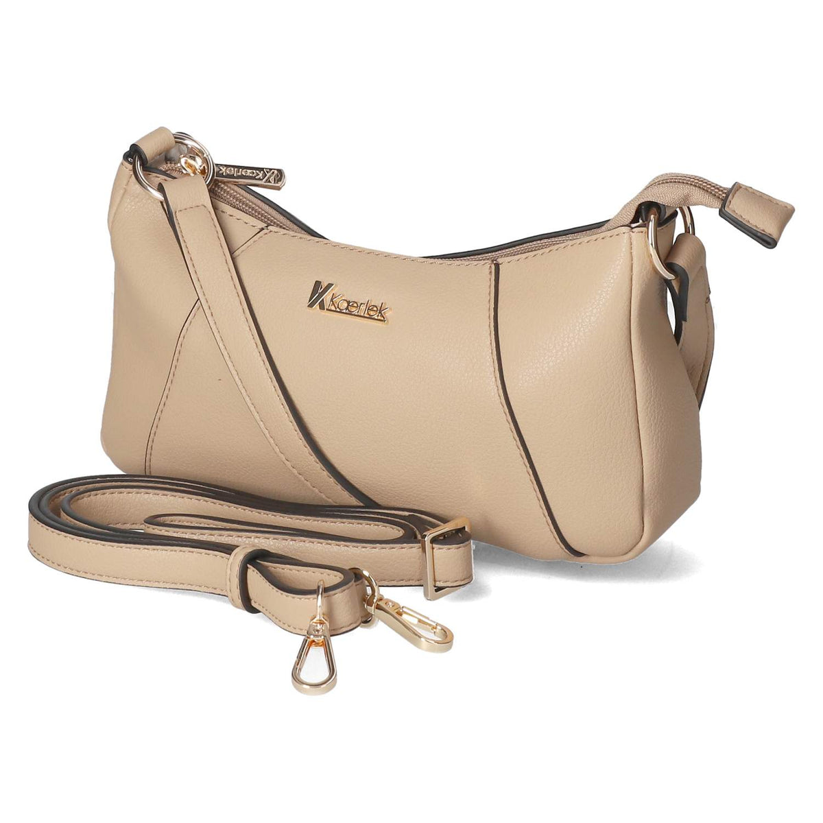Schultertasche Beige