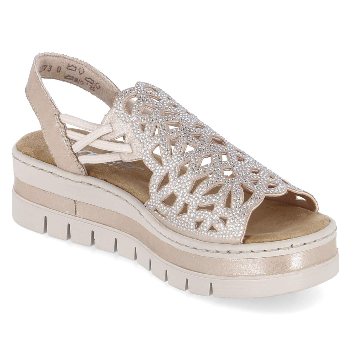Plateau-Sandalen Beige
