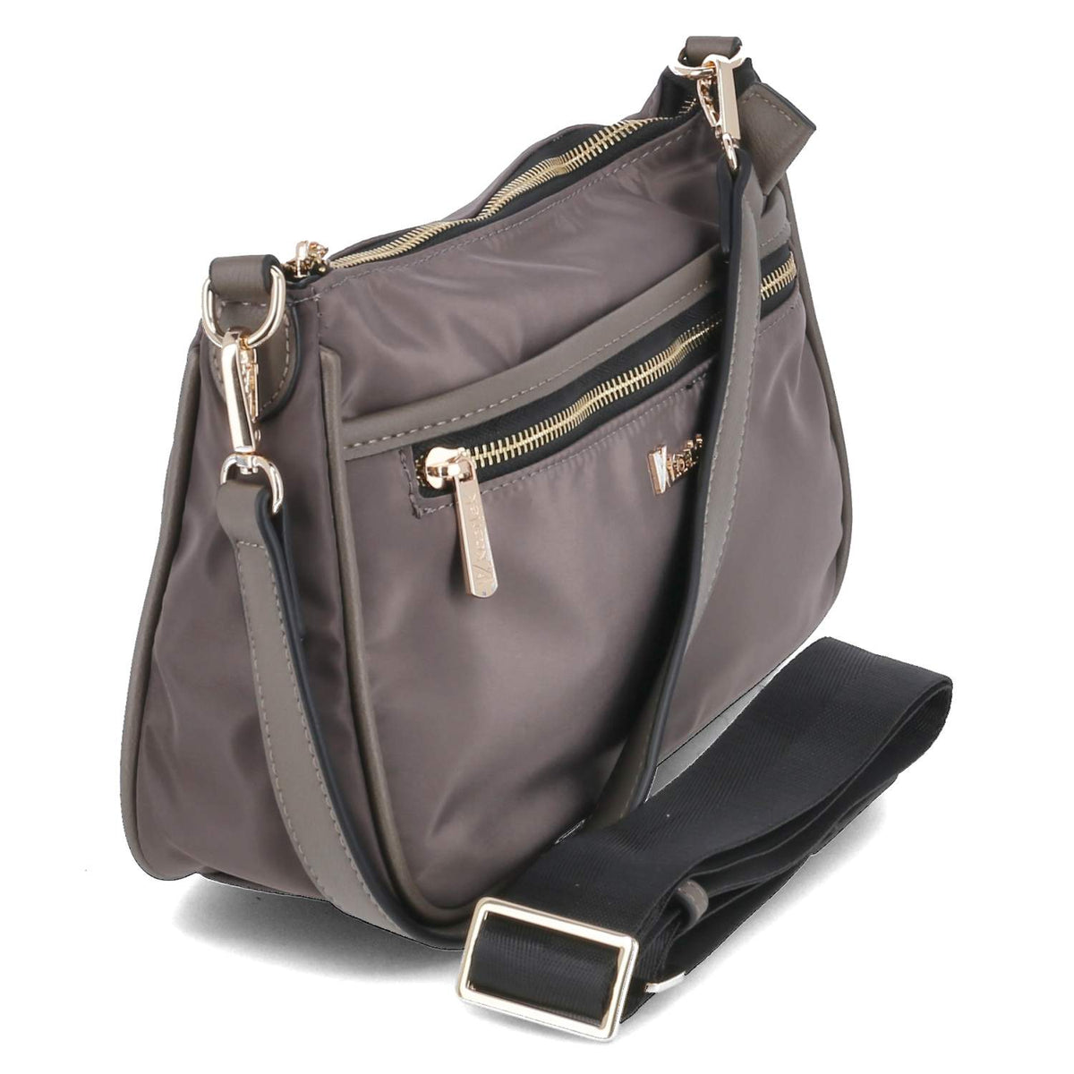 Schultertasche Taupe