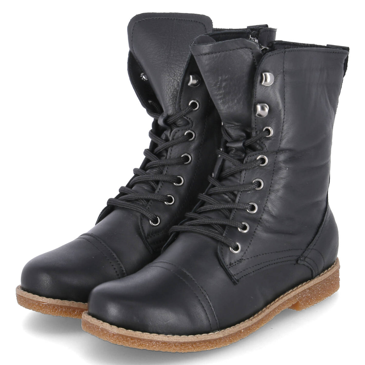 Schnürstiefeletten Schwarz
