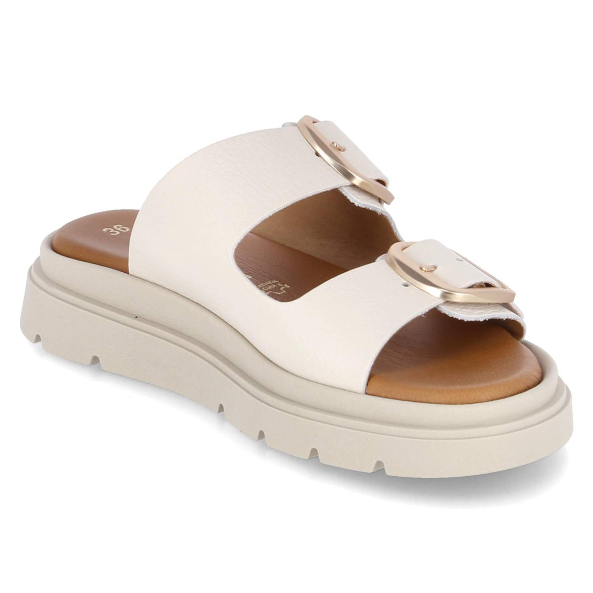 Pantoletten Beige