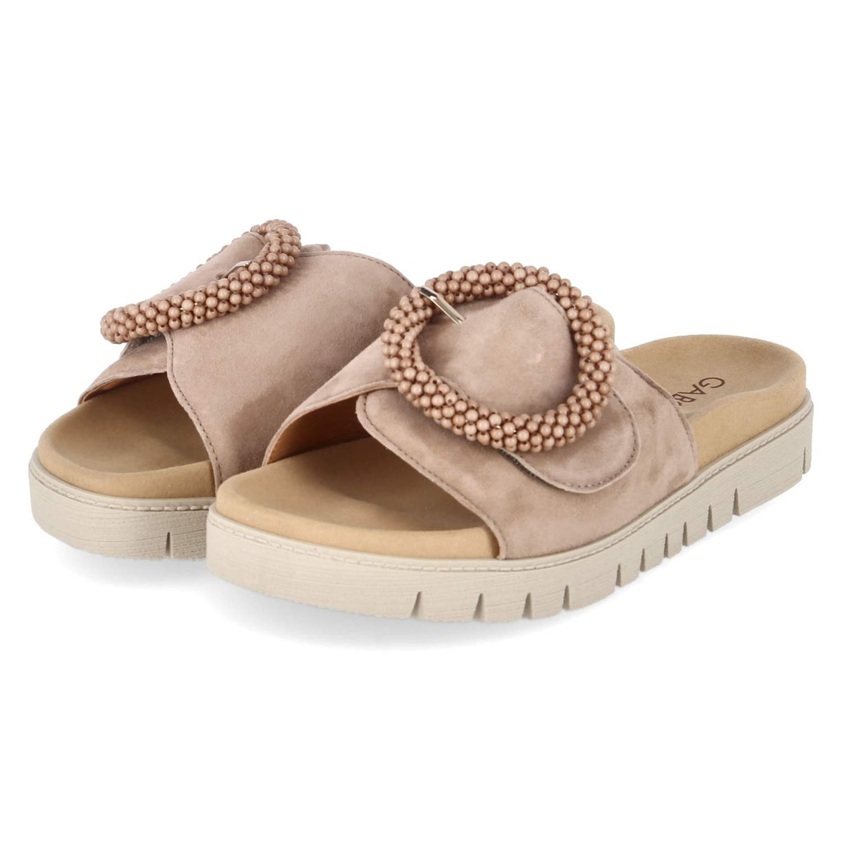 Pantoletten Beige