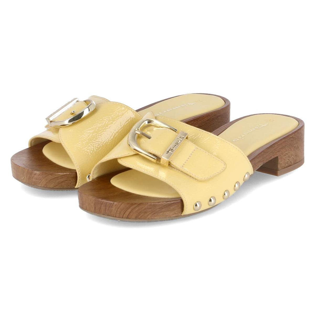 Open Toe Clogs Gelb